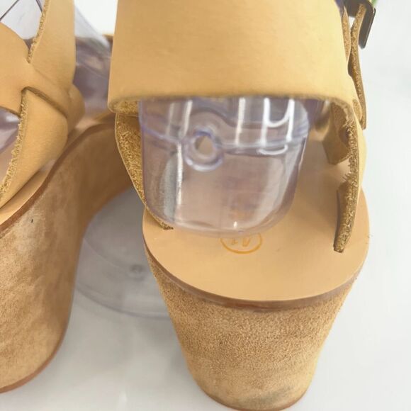 Kork-Ease Women's Ava Sandal Size 10.5 Wedge Platform Tan Leather Slingback - Picture 10 of 16